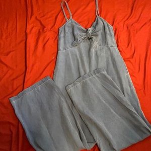 Old Navy women’s Soft denim, front-tying jumpsuit